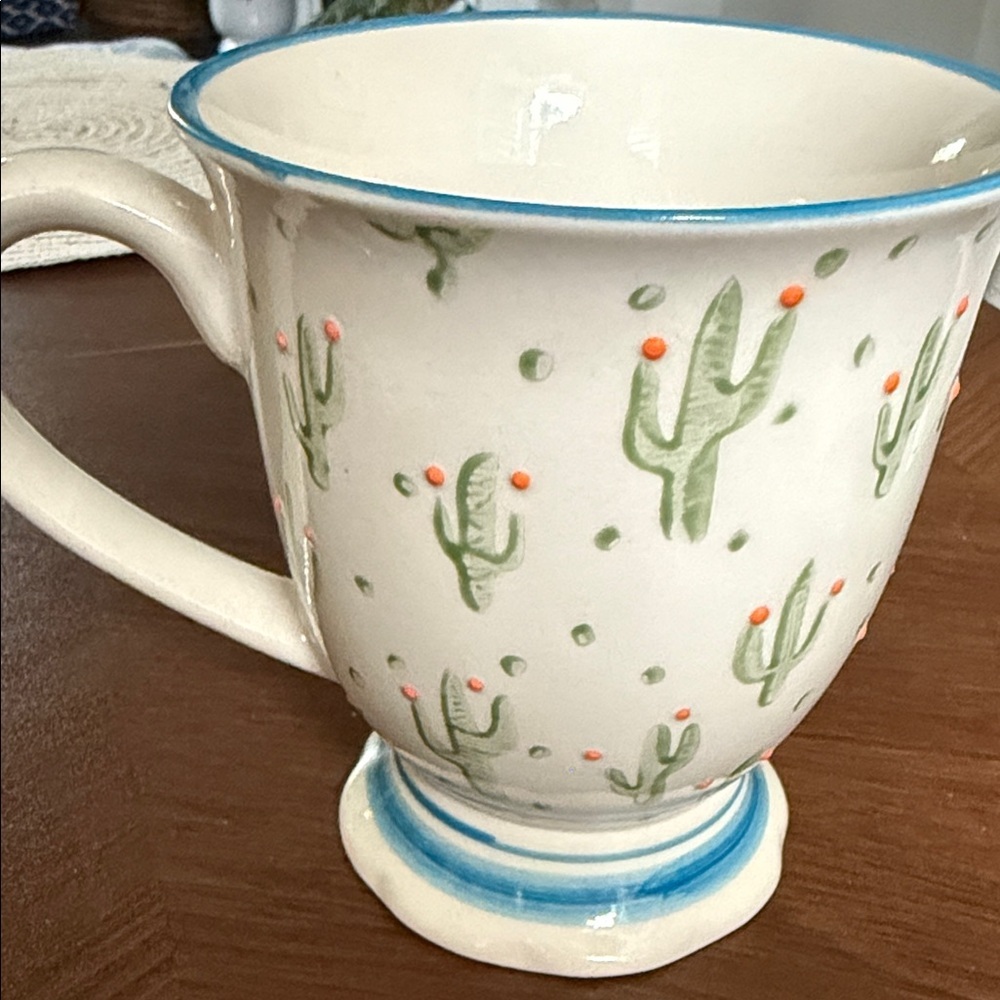 Cactus Patterned Ceramic Mug - Picture 3 of 6